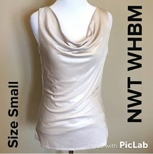 MOVING SALE! White Gold Shimmer Sleeveless Blouse